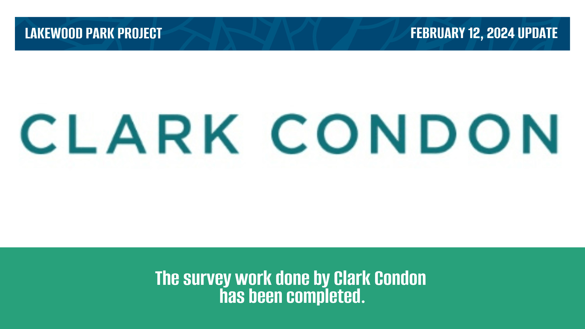 Lakewood Park Project Update