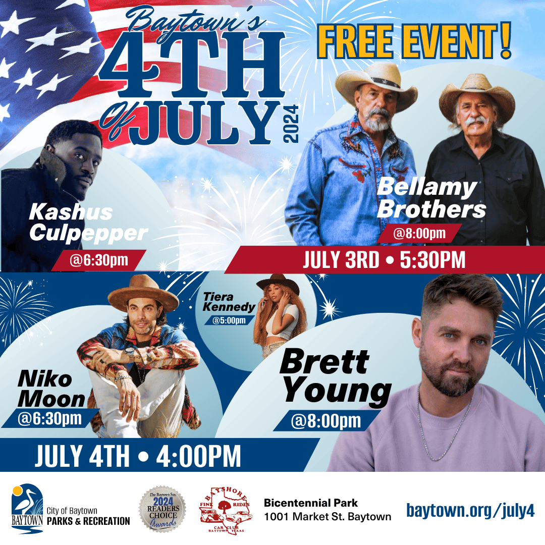 Baytowns 4th of july celebration lineup