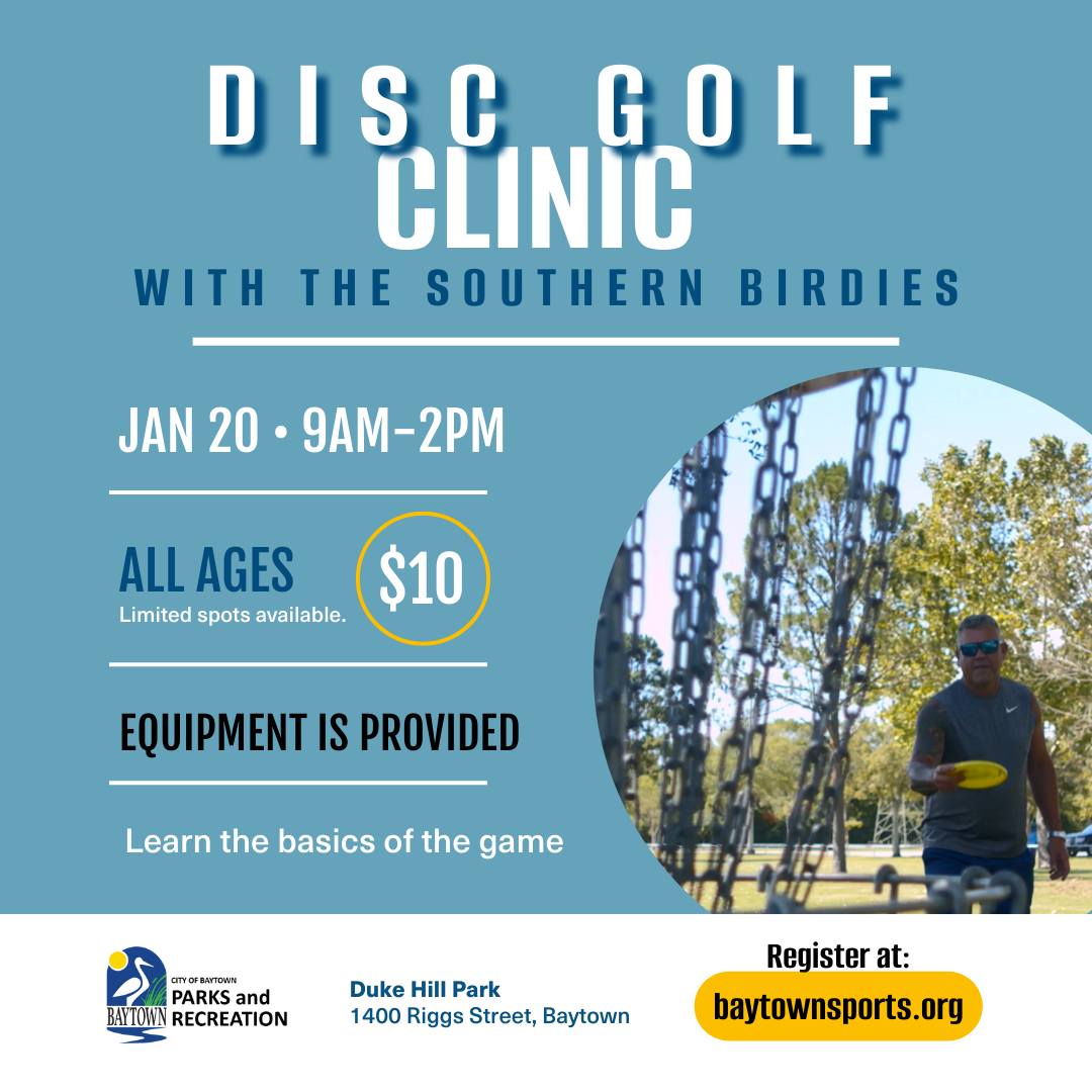 disc golf clinic flyer