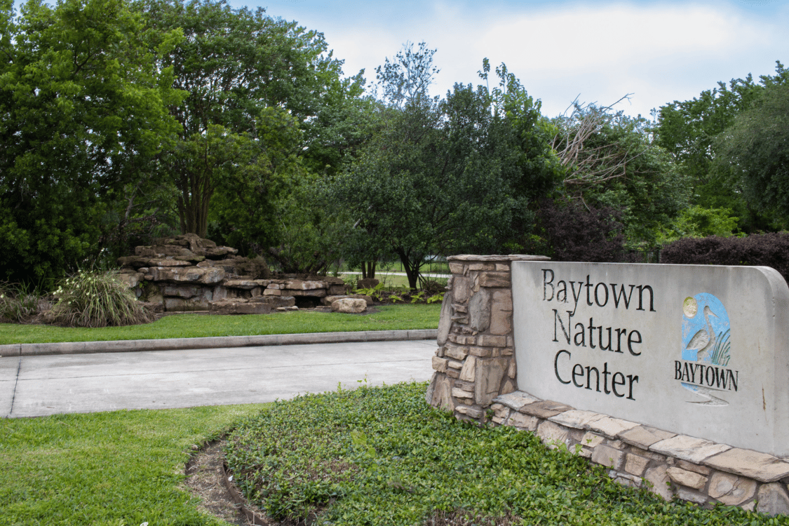 Baytown Nature Center Sign